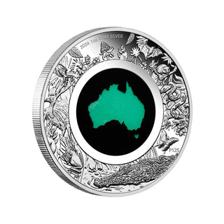 2024 Great Southern Land 1oz Silver Proof Chrysoprase Coin