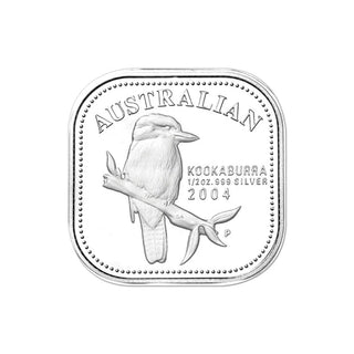 2004 Kookaburra 1/2oz Silver Square Proof Coin
