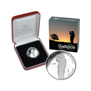 2005 Gallipoli 1915 $1 Fine Silver Proof Coin