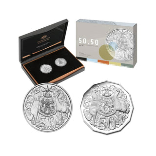 1966-2015 50th Anniversary of the Royal Australian Mint 2 Coin 50c Set