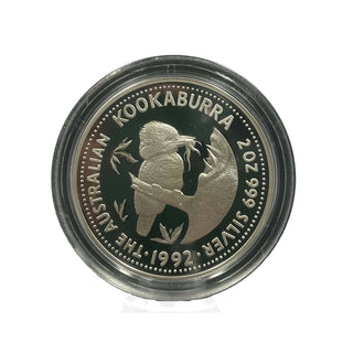 1992 Kookaburra 2oz Silver Bullion Coin