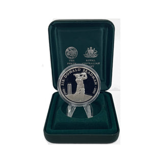 2001 Silver 1oz Sir Donald Bradman Proof $5 Coin