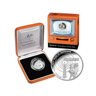 2006 50 Years Of Australian Television Fine Silver $1 Proof