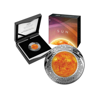 2019 The Earth and Beyond - The Sun $5 Silver Proof Domed Coin