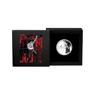 Bon Scott 2024 1oz Silver Proof Coloured Coin