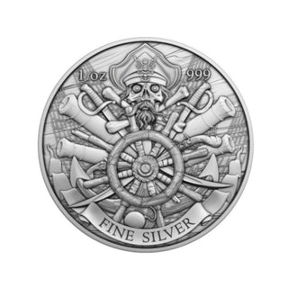 Dead Men Tell No Tales 1oz .999 Silver BU Round