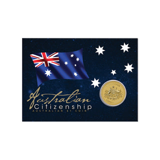 Australian Citizenship 2024 $1 Coin in Card