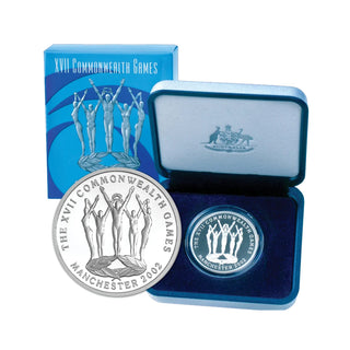 2002 XVII Commonwealth Games $5 Silver Proof