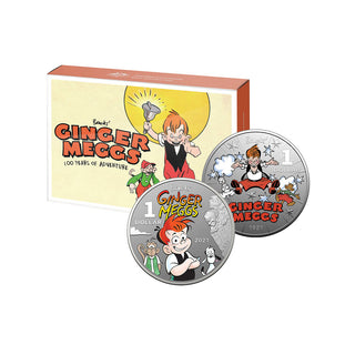 2021 Ginger Meggs Centenary 1/2oz Silver Frosted 2 Coin Set