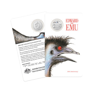 35th Anniversary Of Edward The Emu - Coin in Card - 2023 20c Coloured Uncirculated