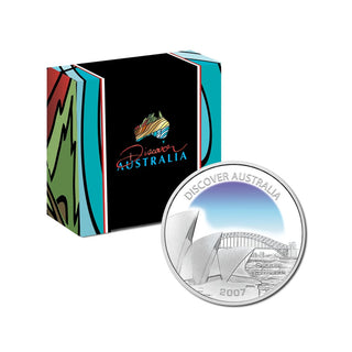 2007 Discover Australia - $1 Sydney 1oz Silver Proof