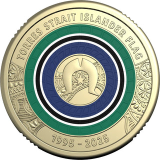 2025 RAM Roll $2 Coloured Coin - 30th Ann. Of The Torres Strait Islander Flag