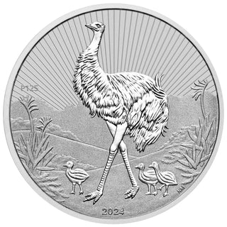 2024 Perth Mint Silver Next Generation Emu Piedfort Coin 2oz