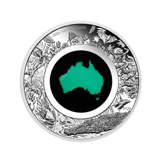 2024 Great Southern Land 1oz Silver Proof Chrysoprase Coin