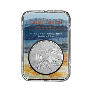 2025 $1 1 oz Fine Silver Frosted Uncirculated Coin - Kangaroo Series