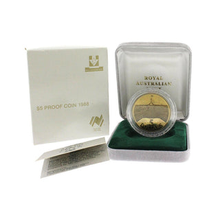 1988 Parliament House $5 Al-Bronze Proof Coin