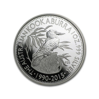 2015 25th Anniversary Australian Kookaburra 1oz Silver Proof WMF