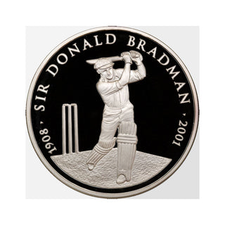 2001 Silver 1oz Sir Donald Bradman Proof $5 Coin