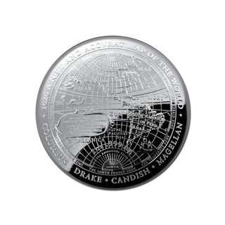 2019 - $5 1626 A New Map of the World Silver Proof Domed Coin