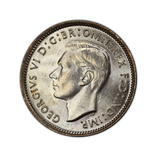 1945 M Sixpence 6d Graded MS64