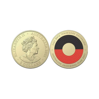 2021 Aboriginal Flag RAM Coloured $2 Coin Roll