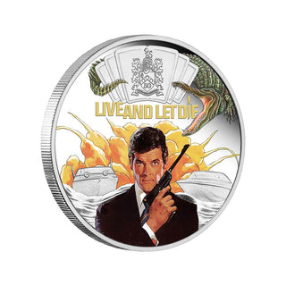 James Bond Live And Let Die 50th Anniversary 2023 1oz Silver Proof Coloured Coin