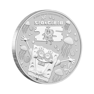 SpongeBob SquarePants 2024 1oz Silver Coin In Card