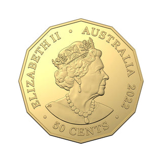 2022 Commonwealth Games 50c Gold Plated Coin