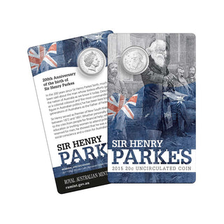 2015 200th Anniversary Of Sir Henry Parkes 20c Carded Coin