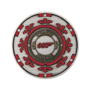 James Bond Casino Royale Casino Chip 2023 1oz Silver Antiqued Coloured