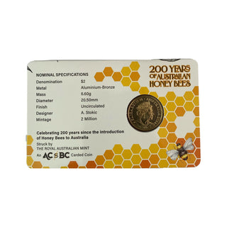 2022 Honey Bee Carded $2 Coin