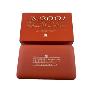 2001 Kookaburra 2oz And 1oz Silver Proof Coin Issue Two Coin Set