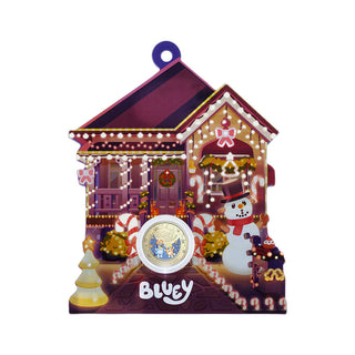 2025 Bluey Christmas $1 Coloured Uncirculated Coin