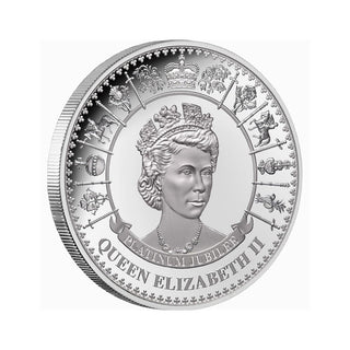 2022 $5 Queen Elizabeth II Platinum Jubilee Tokelau 1 Oz Silver Proof