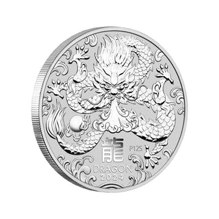 Australian Lunar Series III 2024 Year of the Dragon 1 Kilo Silver Bullion Coin