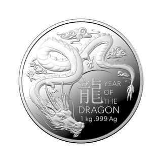 2024 $30 1kg Silver Proof Coin - Lunar Year of The Dragon