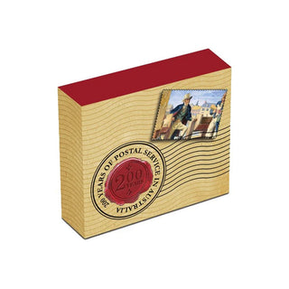 2009 Silver Coloured Proof $1 - 200 Years of Postal Service in Australia