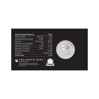 2026 Year of the Horse 1/4oz Silver Coloured Coin in Card Hobart Money Expo