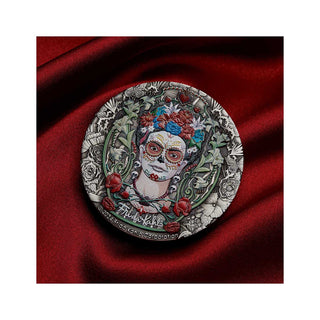 2024 Frida Kahlo 2oz Silver Antiqued Coloured Coin