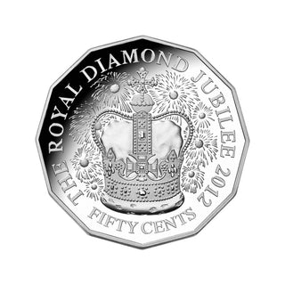 2012 Diamond Jubilee Of The Accession 50c Silver Proof