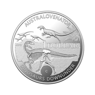 2022 Australian Dinosaurs $1 Silver C Mintmark Proof
