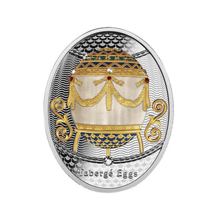 Egg With Garlands Faberge Eggs Series 2023 Silver Proof