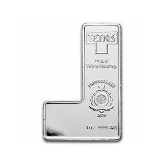 2023 Tetris™ 1 oz Silver $2, 7-Coin Tetrimino Block Shapes