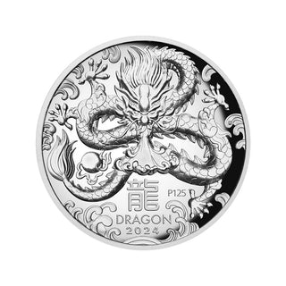 2024 Year of the Dragon 1oz Silver Proof High Relief Coin