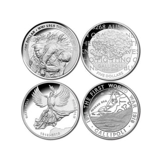 2015 Centenary Of The Gallipoli Landing Four Coin Silver Proof Set