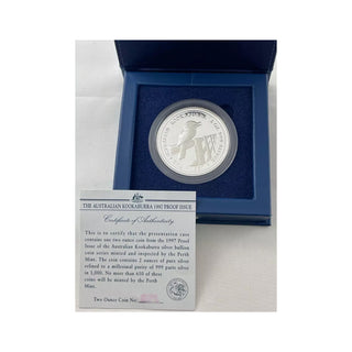 1997 Australian Kookaburra 2oz Proof Issue Coin