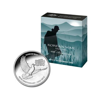 2013 Korean War 60th Anniversary $1 Silver Proof Coin