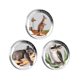 2012 Australian Outback Coloured Silver Three Coin Collection