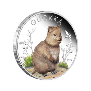 2024 Quokka 1oz Silver Coloured Proof Coin